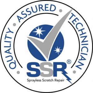 Sprayless Scratch Repair (SSR) certified technician logo - ASAP is currently trained and certified to perform all Sprayless Scratch Repair (SSR) work
